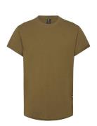 Lash R T S\S Tops T-shirts Short-sleeved Khaki Green G-Star RAW