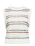 Objzelia S/L Re Knit Top 140 Vests Knitted Vests White Object