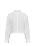 Mschliene Zenika Shirt Tops Shirts Long-sleeved White MSCH Copenhagen
