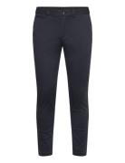 Prato Cropped Tapered Chino Trousers Bottoms Trousers Chinos Navy Mang...