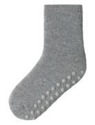 Nmfwaksi Wo/Bl Terry Sock W/Non Skid Sukat Grey Name It