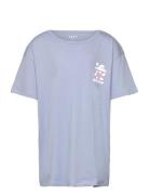 Lilyregular Night Tops T-shirts Short-sleeved Blue Roxy