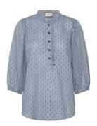 Blouse Tops Blouses Long-sleeved Blue FREE/QUENT