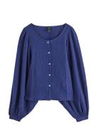Blouse Yellena Tops Blouses Long-sleeved Navy Lindex