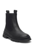 Booties - Flat - With Elastic Bootsit Nauhalliset Saapikkaat Black ANG...