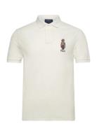 Custom Slim Fit Polo Bear Polo Shirt Tops Polos Short-sleeved Cream Po...