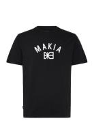 Port T-Shirt Tops T-shirts Short-sleeved Black Makia