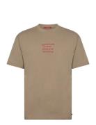 Relaxed-Fit Artwork T-Shirt Tops T-shirts Short-sleeved Beige Scotch &...