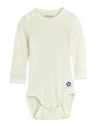 Modal Rib Ls Body Bodies Long-sleeved Cream Mini Rodini