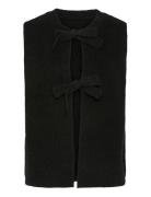 Pcsilly Sl Rev Tie Vest Knit Noos Bc Vests Knitted Vests Black Pieces