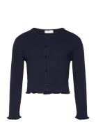 Ribbed Knit Cardigan Tops Knitwear Cardigans Navy Mango