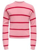 Kogfranca Life Short L/S Stripe Knt Noos Tops Knitwear Pullovers Pink ...