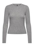 Vmannie Ls O-Neck Top Jrs Noos Tops T-shirts & Tops Long-sleeved Grey ...