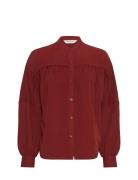Mschmadie Genette Shirt Tops Shirts Long-sleeved Burgundy MSCH Copenha...