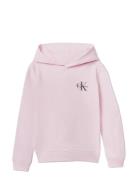 Small Monogram Hoodie Tops Sweat-shirts & Hoodies Hoodies Pink Calvin ...