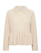 Kbzelda Polo Tops Knitwear Jumpers Cream Karen By Simonsen