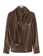 Kbblanca Blouse Tops Blouses Long-sleeved Brown Karen By Simonsen