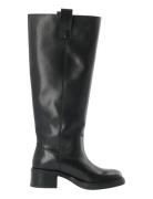 Biamary Knee High Pull On Boot Smooth Leather Korkeavartiset Saapikkaa...