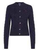 Cable-Knit Wool-Cashmere Cardigan Tops Knitwear Cardigans Navy Polo Ra...