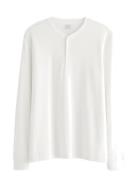Top Ls Henley Tops T-shirts Long-sleeved T-shirts White Lindex