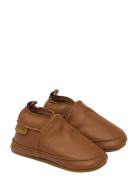 Leather Slipper - Solid Aamutossut Sisäkengät Brown Mikk-line