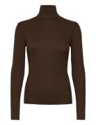 Stretch-Blend Turtleneck Tops Knitwear Turtleneck Brown Polo Ralph Lau...