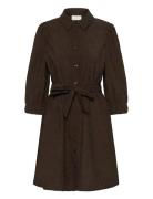 Kavera Dress Lyhyt Mekko Brown Kaffe