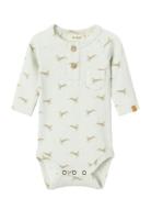 Nbmgavo Elm Ls Slim Body Lil Noos Bodies Long-sleeved Cream Lil'Atelie...