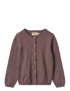Knit Cardigan Maia Tops Knitwear Cardigans Purple Wheat