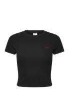 Essential Sporty Tee Emb Cavia Tops T-shirts & Tops Short-sleeved Blac...