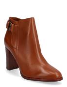 Tasha Calfskin Bootie Heel Shoes Boots Ankle Boots Ankle Boots With He...