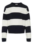 Kogtala Ls Stripe Ck Ot Knt Tops Knitwear Pullovers Navy Kids Only