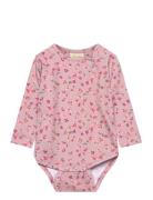 Body L/S Printed Bodies Long-sleeved Pink Petit Piao
