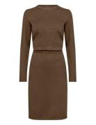 Milasz Ls Dress Polvipituinen Mekko Brown Saint Tropez
