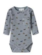 Nbmnooter Ls Body Bodies Long-sleeved Grey Name It