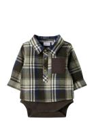 Nbmnoland Ls Shirt Body Pitkähihainen Body Brown Name It
