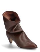 Vully 50 Stiletto Shoes Boots Ankle Boots Ankle Boots With Heel Brown ...