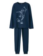 Nkmnightset Titan Skater Noos Pyjamasetti Pyjama Blue Name It