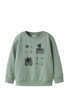 Nmmvimo Ls Nreg Aop Sweat Bru Tops Sweat-shirts & Hoodies Sweat-shirts...