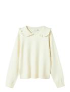 Nkfnelia Ls Knit Tops Knitwear Pullovers Cream Name It
