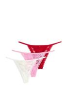 Brief Jennie Lace Thong 3 Pack Stringit Alusvaatteet White Lindex