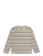 T-Shirt Ls Stripe Tops T-shirts Long-sleeved T-shirts Beige En Fant