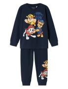 Nmmarlo Pawpatrol Ls Nightset Noos Cplg Pyjamasetti Pyjama Navy Name I...