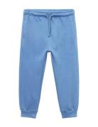 Cotton Jogger-Style Trousers Bottoms Sweatpants Blue Mango
