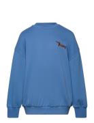 Dog Emb Sweatshirt Tops Sweat-shirts & Hoodies Sweat-shirts Blue Mini ...