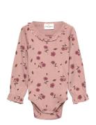 Tnsbpicole L_S Pointelle Body Bodies Long-sleeved Pink The New