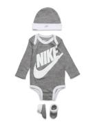 C1-Bodysuit+Hat+Bootie Pitkähihainen Body Grey Nike