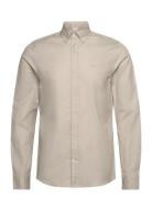 Slim Pinpoint Oxford Shirt Tops Shirts Casual Beige GANT