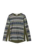 Nkmwillto Wool Ls Top Tops T-shirts Long-sleeved T-shirts Khaki Green ...