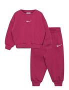 F8-Fleece Pant Set Tops Sweat-shirts & Hoodies Sweat-shirts Pink Nike
